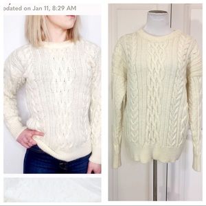 Woolovers Chunky Cable Knit Fisherman Sweater